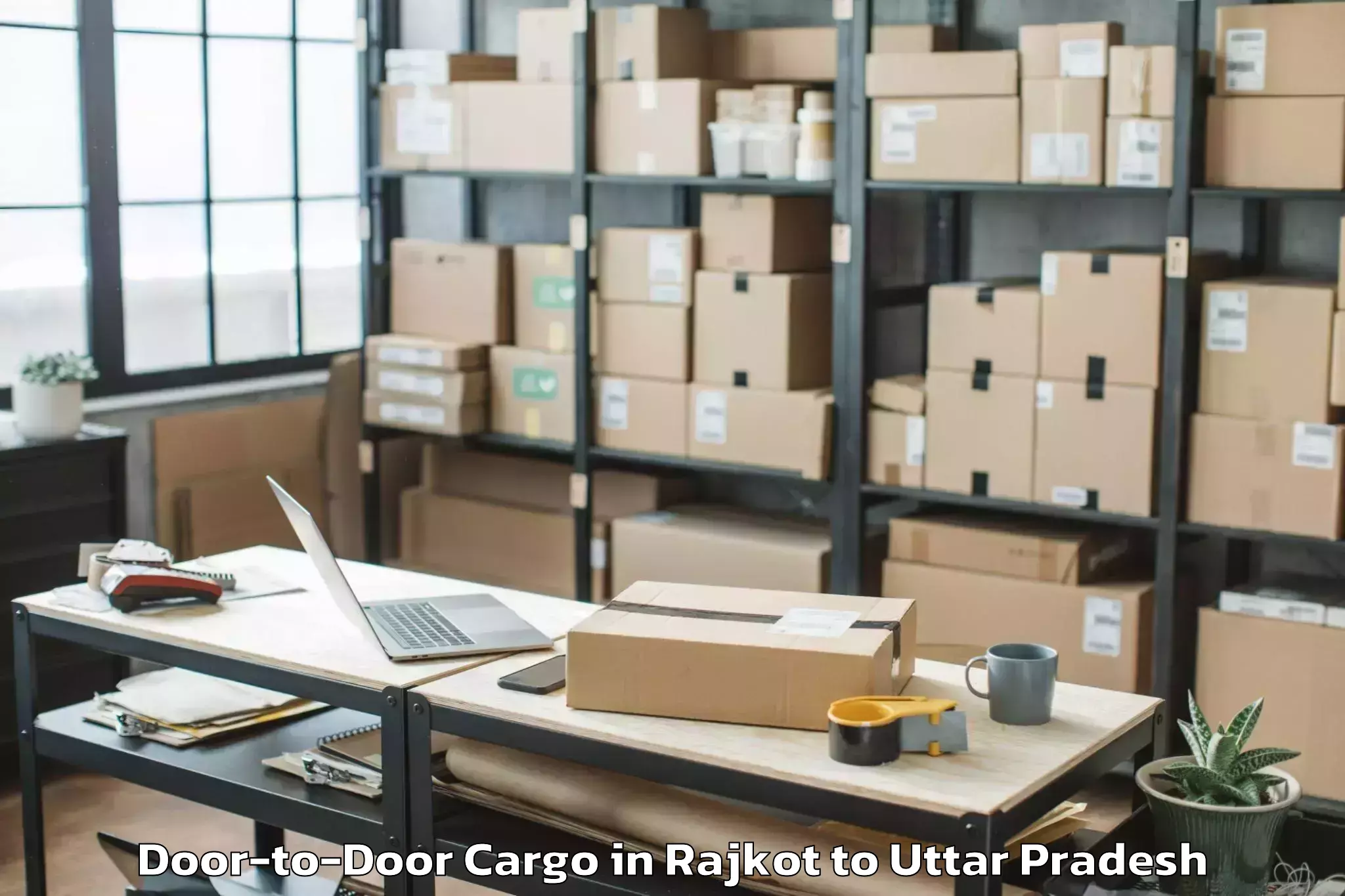 Expert Rajkot to Shahganj Door To Door Cargo